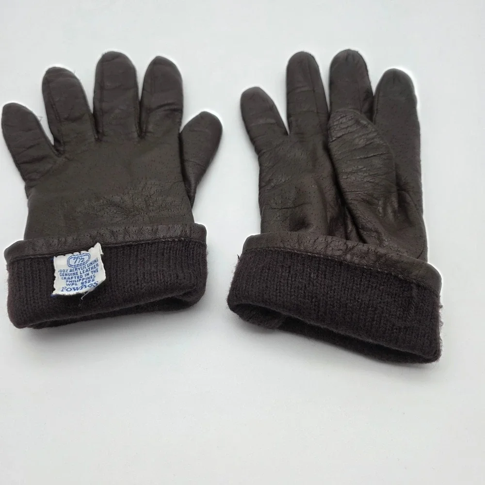 Fownes Vintage Leather Driving Gloves Women 7.5 Brown Lined Old Money‎ Classic